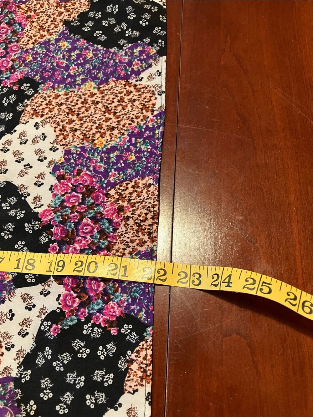 Floral Patchwork Accent Bandana in Black, Purple, Pink